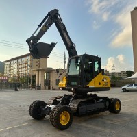 Dual-Mode 8-Ton Excavator | Instantly Switch Between Wheels and Tracks | Off-Road Tracks for Power(Model:JG75SL)