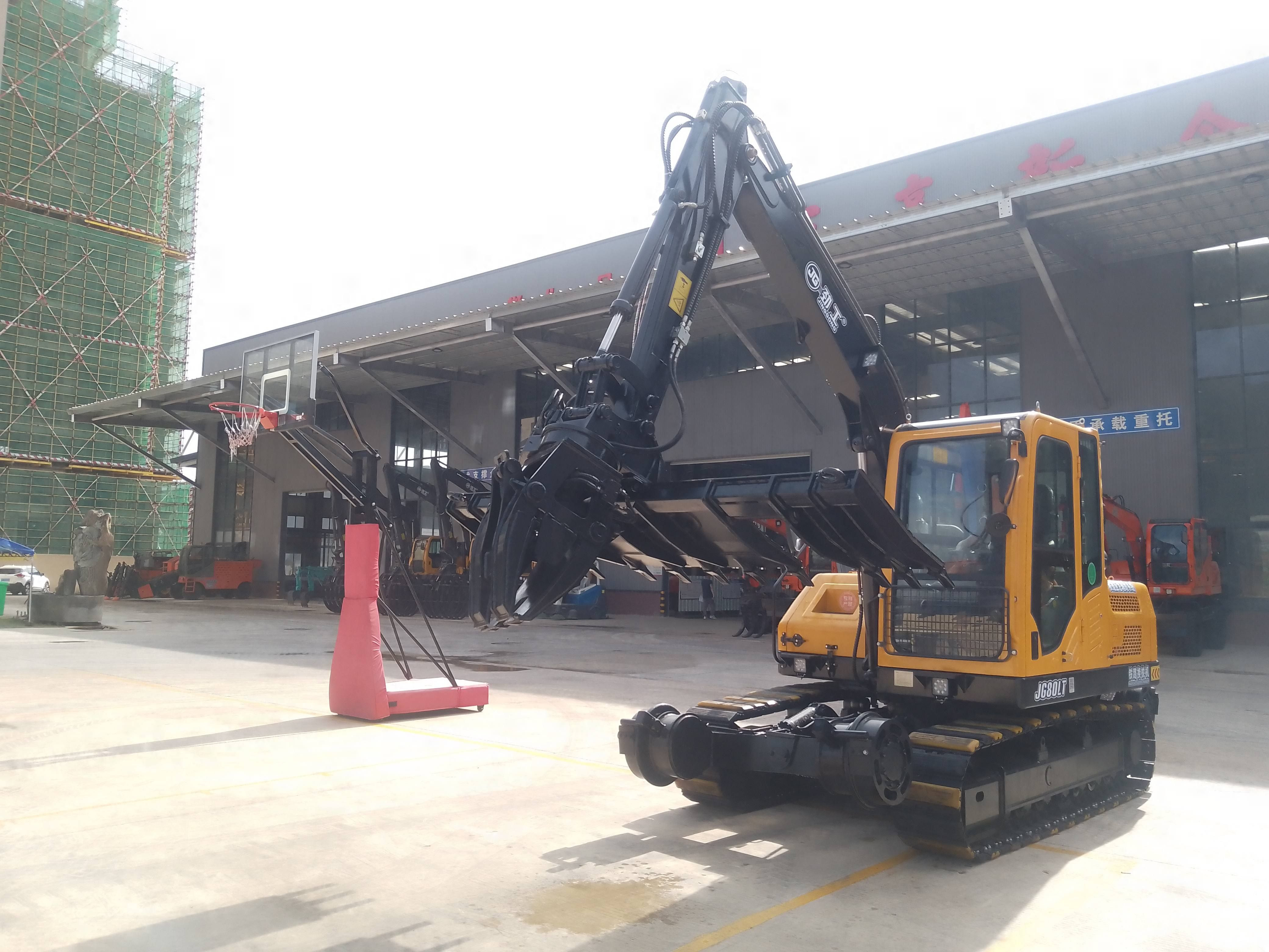 JG80LT 8.5 Ton Railway Sleeper Changing Machine with 360 Degree Rotating Grab and Optional Rescue System