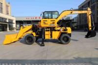 JG100CW 82-in-1 Wheeled Excavator and Loader with 360° Rotating Cabin
