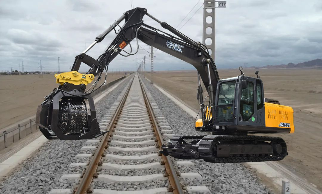 Jg80lt 8.5 Ton Crawler Excavator with Screening Bucket Railway Screening Machine