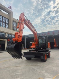 JG150S Wheeled Excavator, Heavy-Duty Machinery with Cummins Engine & 0.56m³ Bucket for Efficient Digging