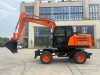 JG150S Wheeled Excavator, Heavy-Duty Machinery with Cummins Engine & 0.56m³ Bucket for Efficient Digging