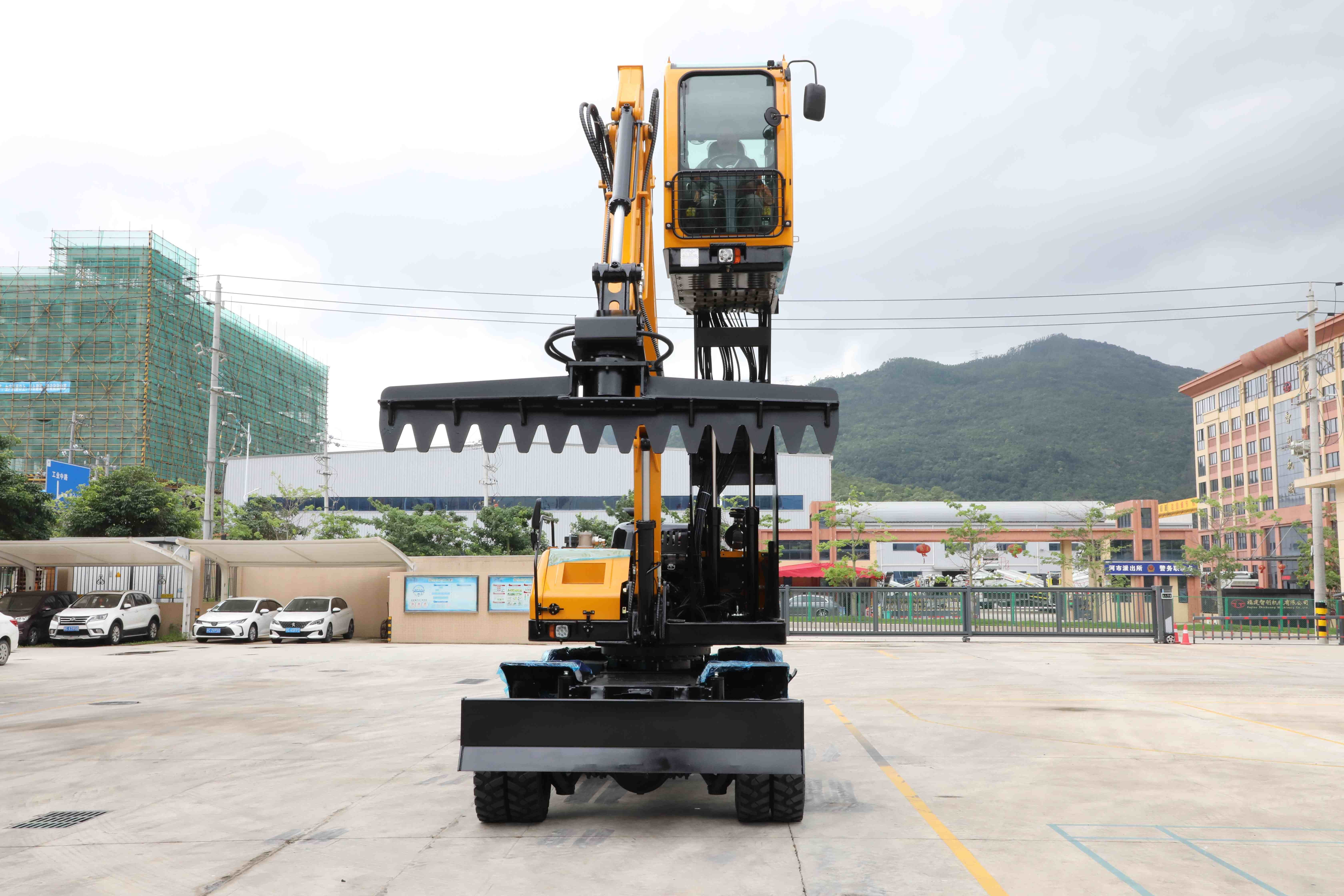 JG100Z 9 Ton Material Trimming Machine with 1800mm Lift Cab 360° Rotation 66kw Engine