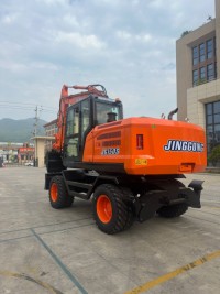 JG150S Wheeled Excavator, Heavy-Duty Machinery with Cummins Engine & 0.56m³ Bucket for Efficient Digging