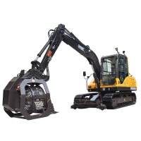 Jg80lt 8.5 Ton Crawler Excavator with Screening Bucket Railway Screening Machine