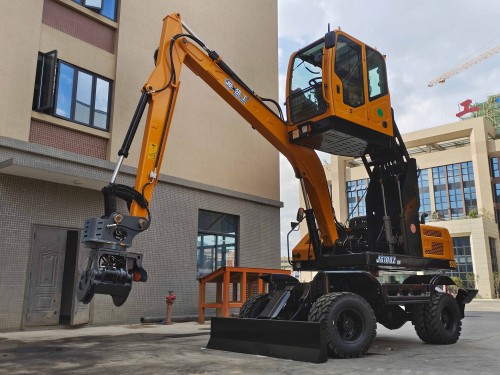 Excavating Machinery 8.5ton Hydraulic Wheeled Mini customizable Excavator From China JG100Z  for Sale
