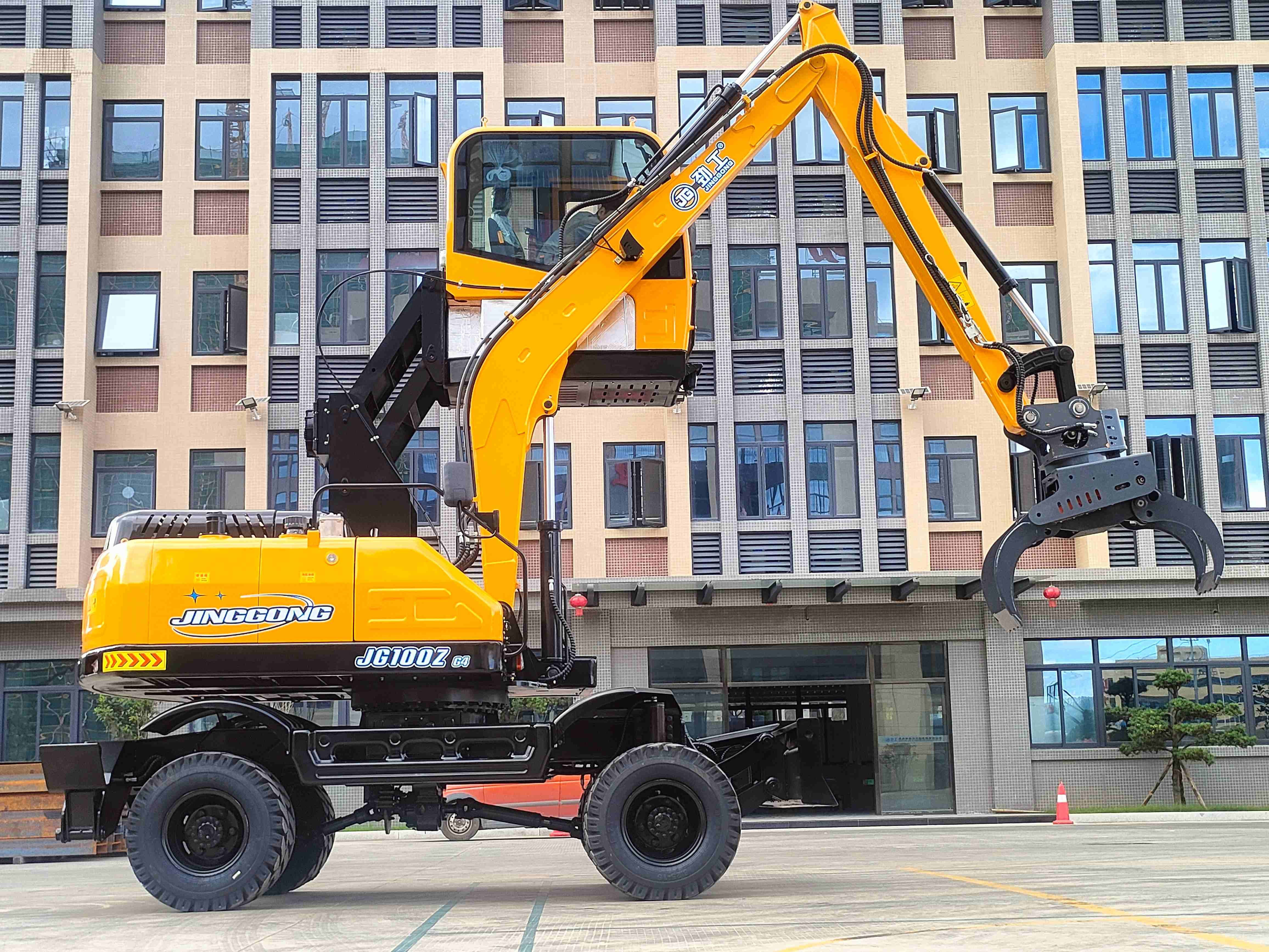 Excavating Machinery 8.5ton Hydraulic Wheeled Mini customizable Excavator From China JG100Z  for Sale
