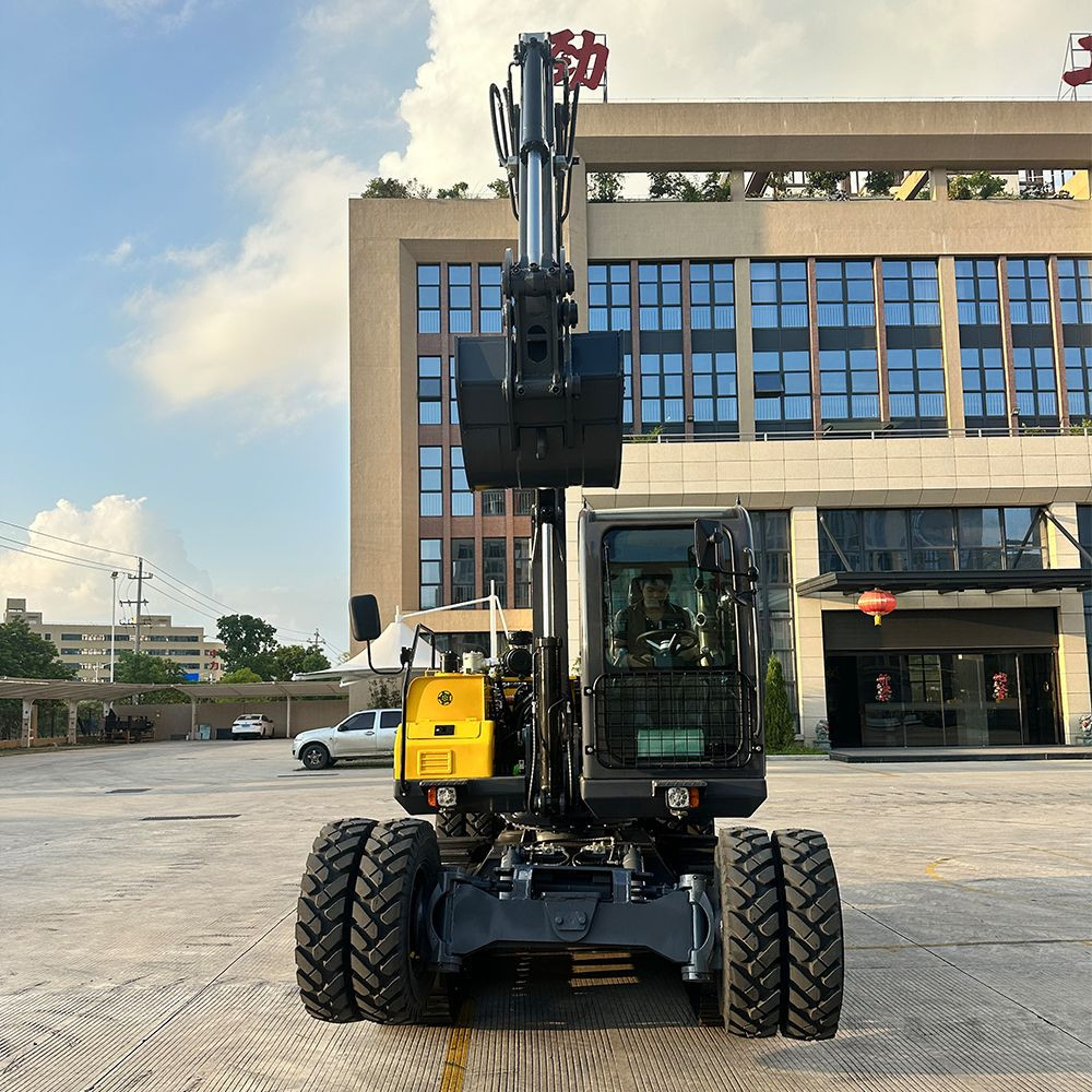 Dual-Mode 8-Ton Excavator | Instantly Switch Between Wheels and Tracks | Off-Road Tracks for Power(Model:JG75SL)