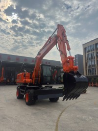 JG150S Wheeled Excavator, Heavy-Duty Machinery with Cummins Engine & 0.56m³ Bucket for Efficient Digging